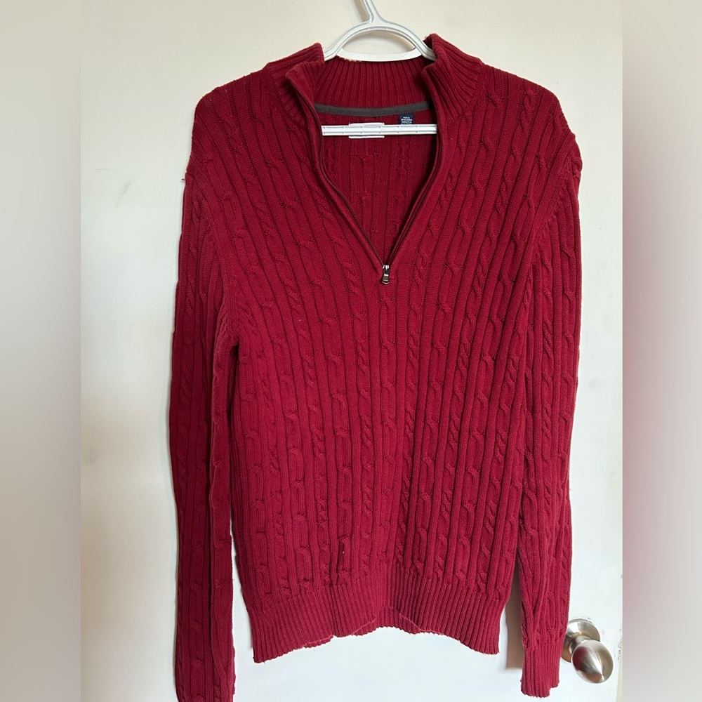IZOD Men’s Cable Knit Quarter Zip